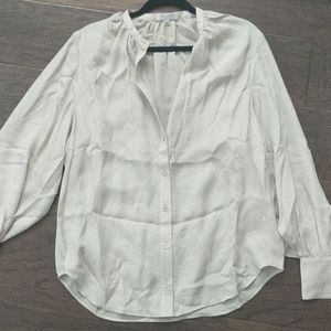 Equipment Causette Silk Blouse: Silver Ling